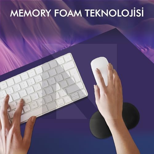 Alternative view of - Ergonomik Fare Bilek Desteği, Memory Foam Yumuşak Bilek Padi, Masa Bilek Pedi, Kaymaz Tabanlı Ağrı Giderici Bilek Desteği (Fare Bilek Desteği)