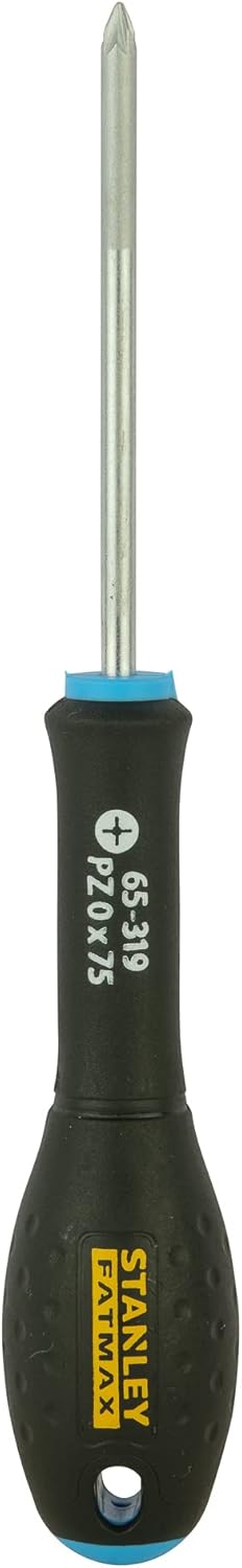 - FatMax Tornavida Pozidriv PZ0 (75 mm Kılıç Uzunluğu, Krom Vanadyum, Ergonomik SoftGrip Sap) 0-65-319