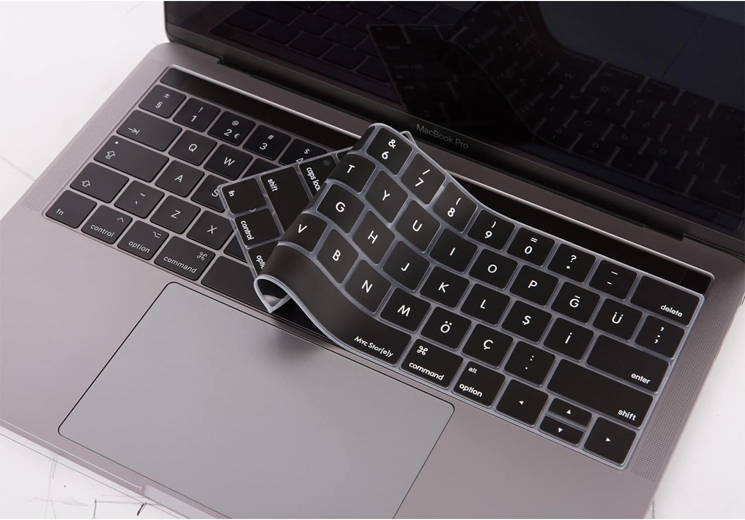 Pro Klavye (US to TR) 13inç A1706 A1989 A2159-15inç A1707 A1990 ile Uyumlu Siyah