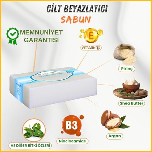 Organicsun Doğal Cilt Beyazlatıcı Sabun 140 Gr Tüm Cilt Tipleri İçin B ve E Vitaminli