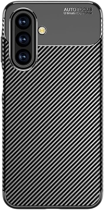 Galaxy A17 ile Uyumlu Silikon Kılıf TPU Negro Silikon Ultra Slim Fit Kılıf İle Uyumlu Karbon Delux kılıf Siyah