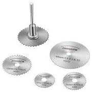 YAPI Daire testere bıçağı seti, 6 adet döner alet el daire testeresi, 3,2 mm çubuklu, mini delikli kesme diskleri, ahşap, plastik, bakır, alüminyum ve ince sac için kesme diskleri