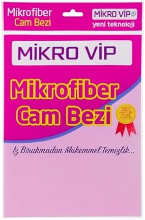 Mikrofiber Cam Bezi – 38x45 cm | İz Bırakmadan Temizlik, Yüksek Emici, Dayanıklı Mikrofiber Bez