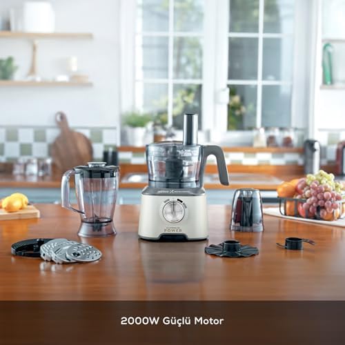 x Refika Birgül Mastermaid Power Multifunctional 10 in 1 Cream Mutfak Robotu 2000W