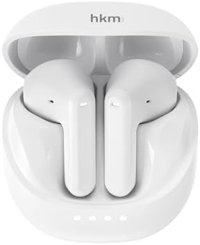 hkm tech OPUS Bluetooth V5.4, Kablosuz Kulak İçi TWS Kulaklık, ENC destekli 4 mikrofon sistemi, Beyaz
