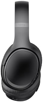 hkm tech Bluetooth Kulaküstü Katlanabilir Kablosuz Kulaklık, 63 saat Batarya, TF Kart Desteği, Siyah