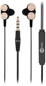 EH102 Kablolu 3.5mm Jacklı Mikrofonlu Kulak İçi Kulaklık - Çift Sürücülü, Sağlam Kablo Yapısı, Spor, İş, Oyun için, Evrensel Uyum, Dahili HD Net Ses, Dual Driver Mikrofon Siyah