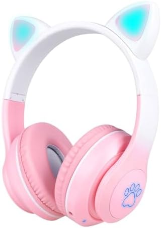 STN-28 Pro Kedi Kulaklı Tasarımlı RGB Işıklı Bluetooth Kulaklık Yeşil