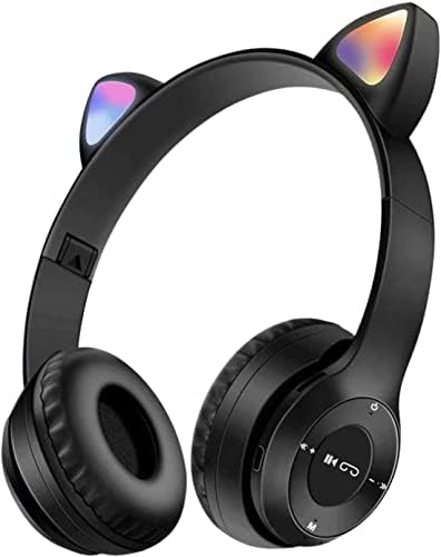teknosepetim Mikrofonlu Işıklı Renk Değiştiren Cat Kedi Kulaklık siyah gamer Kulaklığı P47m Kulaklık çocuk Yetişkin Uygun,, Small