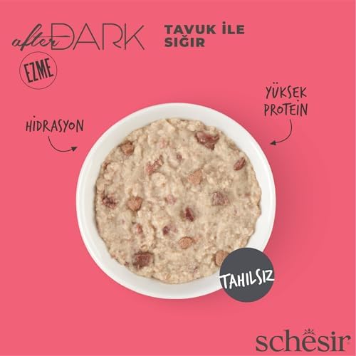 Schesir After Dark Tavuk ile Sığır Paté Yetişkin Kedi Konservesi 80g