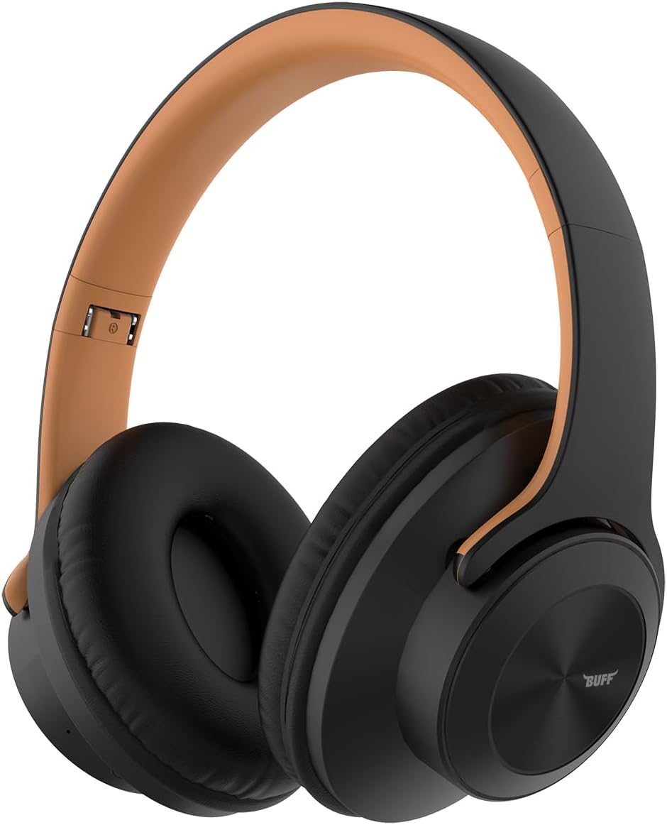 LABS BF16 Kulaklık Bluetooth 5.3, 18 Saat Oynatma, 3 EQ Mod, Hoparlör Modu (Siyah-Kahverengi)