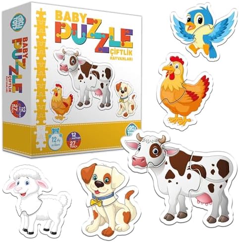 Circle Toys CRCL020 Baby Puzzle Çiftlik Hayvanları, Çok Renkli - Görsel 3