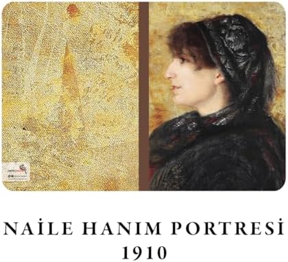 Retronote İstanbul Hanımefendileri Serisi I - A6, Osman Hamdi Bey 4'lü Defter Seti I, Çizgisiz, Toplam 192 Sayfa, Her biri 48 Sayfa, Tel Dikiş, Esnek Kapak, Oval Kenar, Tuval Doku, 60 gram, Sarı Krem Renk - Görsel 3