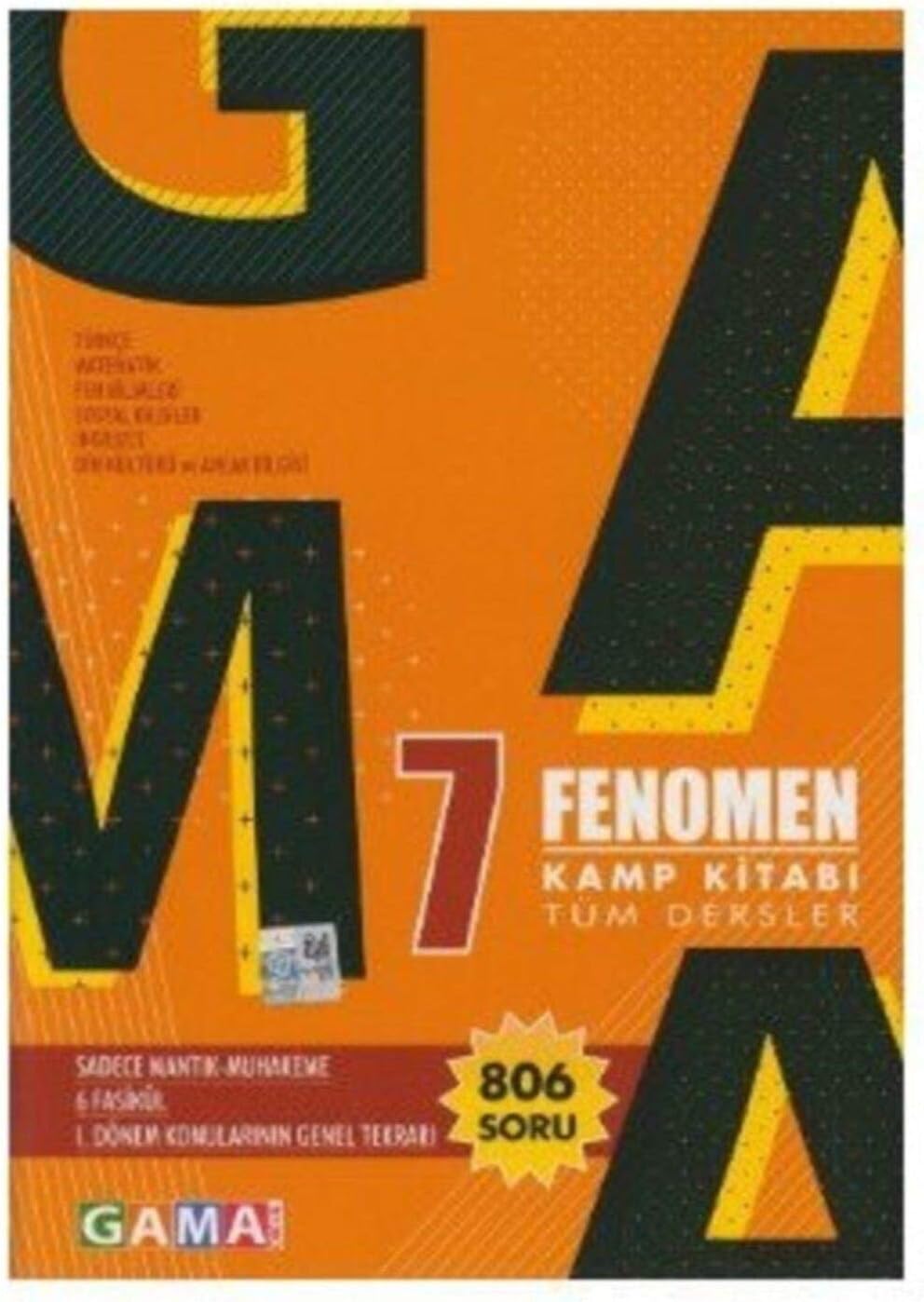 2020 Gama 7 Fenomen Tüm Dersler Kamp Kitabı (Kapak Değişebilir)