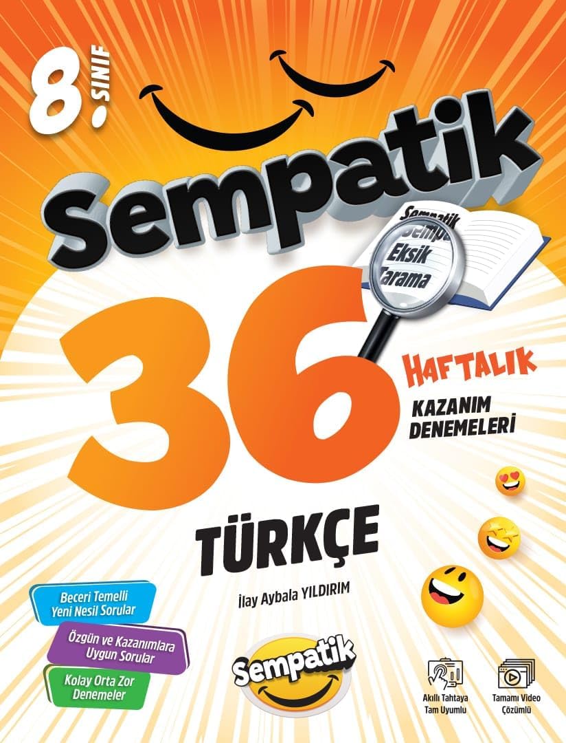 8. Sınıf Türkçe 36 Haftalık Kazanım Denemeleri